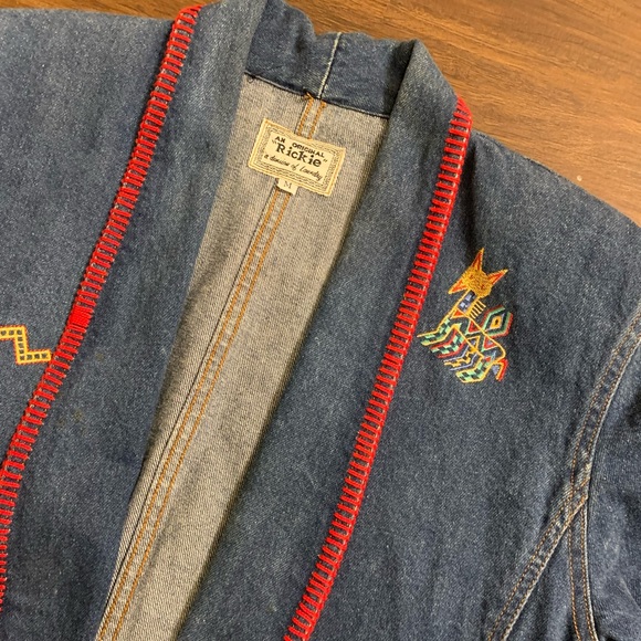 Vintage western crop jean blazer/jacket - Picture 8 of 9